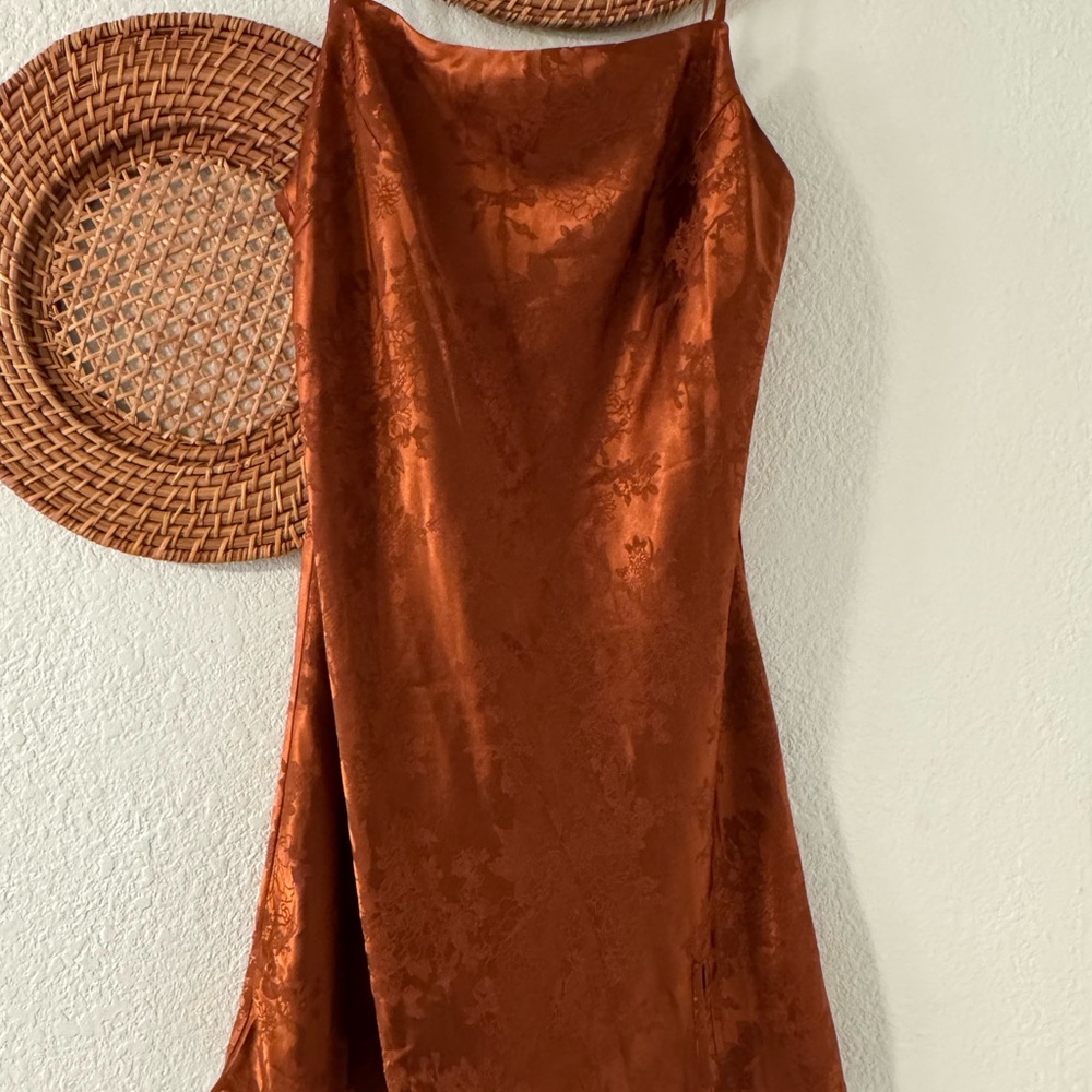 Princess Polly Burnt Orange Floral Dress
